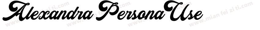 Alexandra PersonaUse字体转换